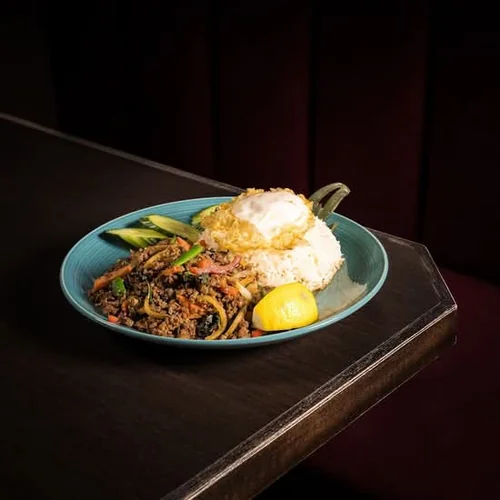 Holy Basil Beef at Thairoomgrand