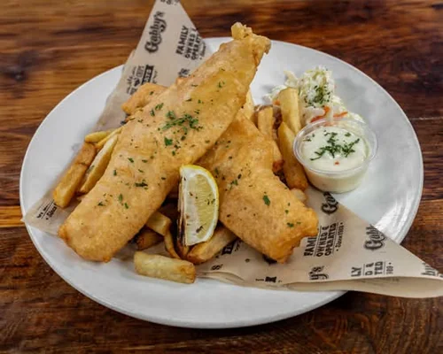 Beer Battered Fish & Chips at Gabby'S Bar And Grill